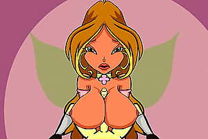 Flora saves her grade with messy boobjob - winx club rule 34