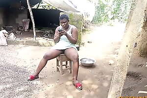 While Sitting At My Grandma's Backyard Chatting With My Boyfriend To Come Me Not Knowing I Was Sitting Naked One Of The Village Local Public Pussy Champion Was Watching My Local Pussy Then He Deceived And Fucked Me