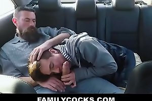 Bearded Daddy Enjoys In Blowjob And RAW Fuck Outdoors - FAMILYCOCKS XXX video 