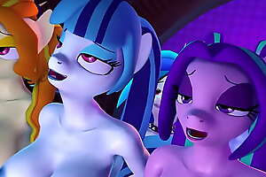 MLP Futanari Girls The Dazzlings In The Hot And Sexy Party of Futa Vinyl Scratch By Hentype