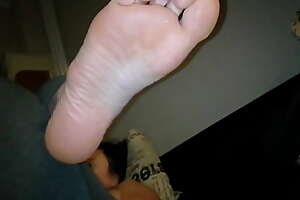 Stepson Licks My Smelly Soles And Jerks Off On My Feet While Husband Is At Work