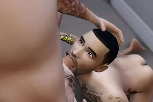 Zayn Malik gives a blowjob on Liam Payne in their bathroom 
