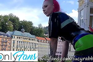Latex balcony view - stripes everywhere you look