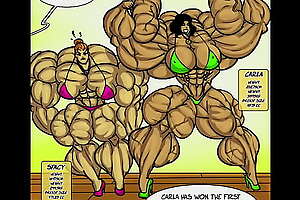 Stacy vs Carla Female muscle growth battle