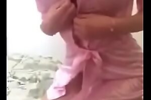 Chinese cam girl pink satin gown tease