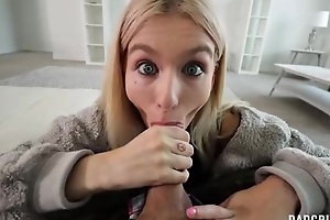 Innocent-looking teen takes stepdad's cock up her asshole