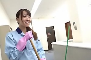 busty office cleaner
