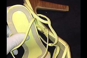 Sexy size 6 yellow heels used
