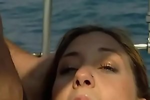 Pretty slut slammed and buggered in a yacht