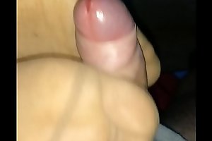 homemade footjob with brown nylon ankle socks and cumshot