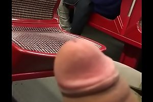 Public flash dick suck on bus