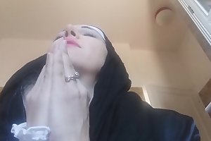 sister chantal is back! the nun we all want next  Blasphemous and horny, she will pee on the cross, invoking the penis in the ass