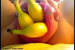Bungle fit together upon Messy up against it cunt inserts 3 bananas- ProxyCamsxxx vids 
