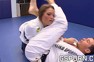 Sexy Megan Fenox fucked hard by the karate trainer