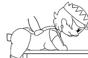 Canada girl getting fucked while bent over a table (animation)