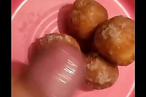 Cum covered donut holes are a nice treat 