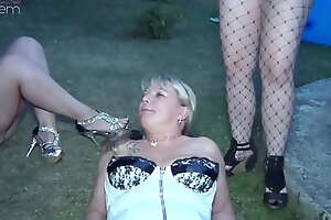Used dirty at a garden party by the female and male party guests! Part 1