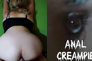 Anal Creampie with a white latin girl