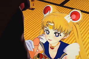 Tuxedo Mask e Sailor Moon fudendo gostoso